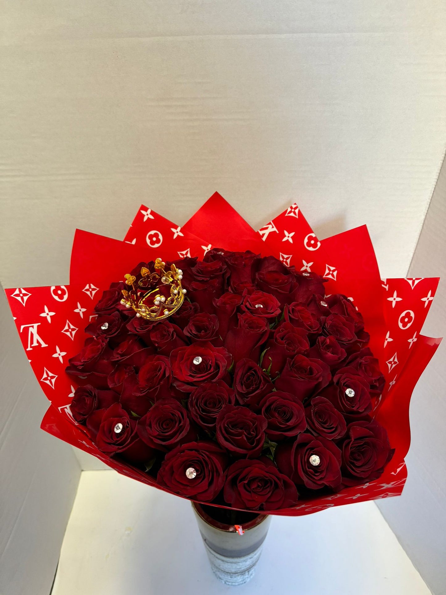 Bouquet Of 50 Fresh Red Roses For Only $97