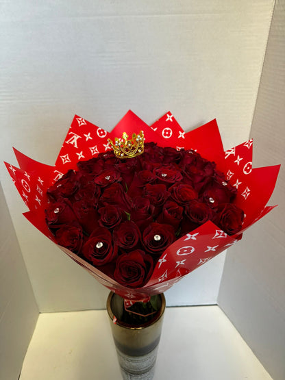 Bouquet Of 50 Fresh Red Roses For Only $97