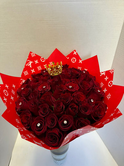 Bouquet Of 50 Fresh Red Roses For Only $97