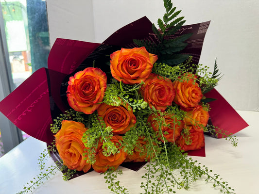 orange roses bouquet