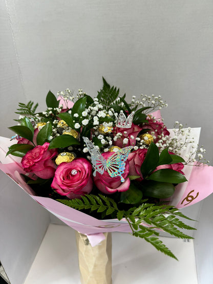 Love In Pink Bouquet Of Pink Fresh Roses