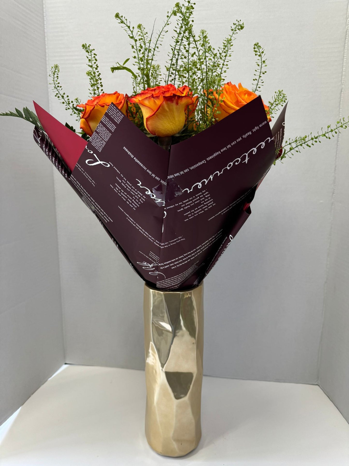 orange roses bouquet